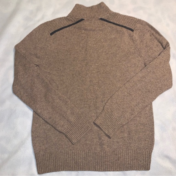 Vintage REI 1/4 Button Fisherman Knit Sweater Mens Medium Beige GUC - Picture 7 of 8